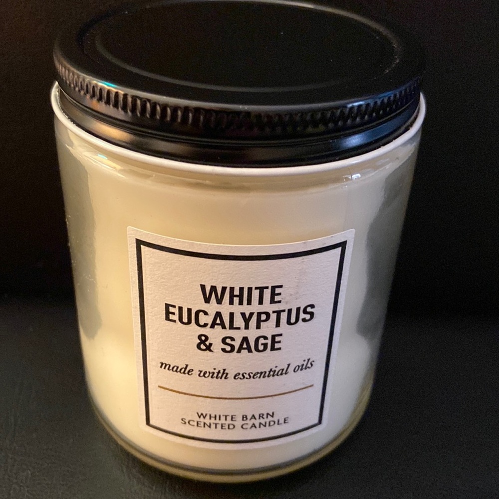 🆕 WHITE EUCALYPTUS & SAGE - RARE Bath & Body Works Candle Tranquility Aura